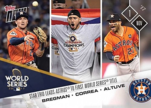 2017 Topps Now #861 Alex Bregman Carlos Correa Jose Altuve Baseball Card – Star Trio Leads Houston Astros to 1st World Series Championship – Only 2,220 made!