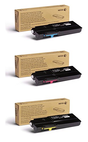 Xerox Cyan/Magenta/Yellow Extra High Capacity Toner Cartridge Set (106R03525, 106R03526, 106R03527) – 8000 Pages – for use in VersaLink C400/C405