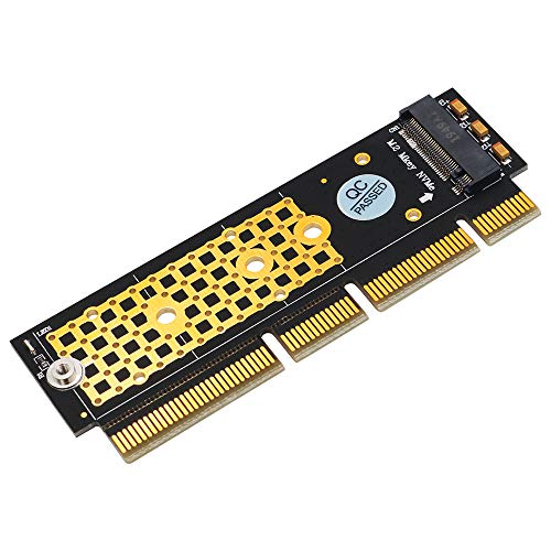 M.2 NVMe SSD NGFF to PCIE 3.0 X16 /X4 Adapter M Key Interface Card Support PCI Express 3.0 x4 2230-2280 Size m.2 Full Speed (Black Gold)