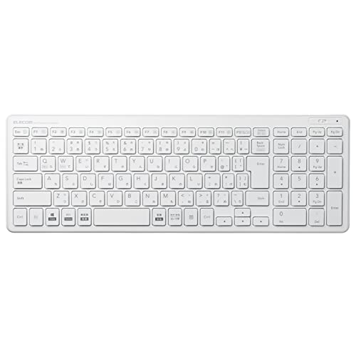 ELECOM Wireless compact keyboard Pantograph thin type [White] TK-FDP099TWH (Japan Import)