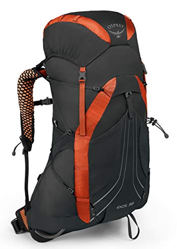 Osprey Exos 38 Men’s Backpacking Backpack, Blaze Black, Small