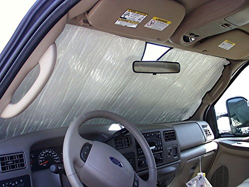 HeatShield, The Original Windshield Sun Shade, Custom-Fit for Ford F-250 Super Duty Truck (Extended Cab) 1999-2007 Silver Series