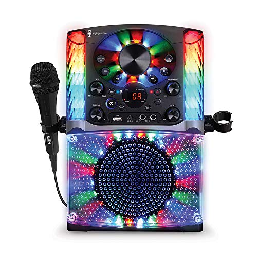 Singing Machine SML625BTBKD Karaoke Machine, Portable Bluetooth CD+G Karaoke System, Black