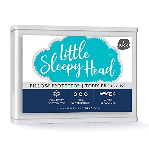 Little Sleepy Head Toddler / Travel Pillow Protector for Pillows 13×18 and 14×19 (1-Pack)