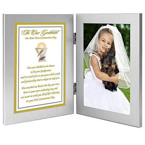Poetry Gifts First Communion Gift, Godchild from Godparents, Add 4×6 Inch Photo