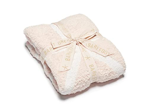 Barefoot Dreams CozyChic Starfish Blanket, Sunrise Pink/White