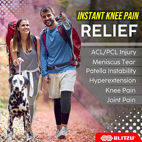 BLITZU Knee Braces for Knee Pain Women & Men – 2 Pack Knee Brace for Knee Pain Set, Knee Brace Compression Sleeve for Knee Pain Meniscus Tear, ACL & Arthritis Pain Relief – Knee Sleeves Black M | The Storepaperoomates Retail Market - Fast Affordable Shopping