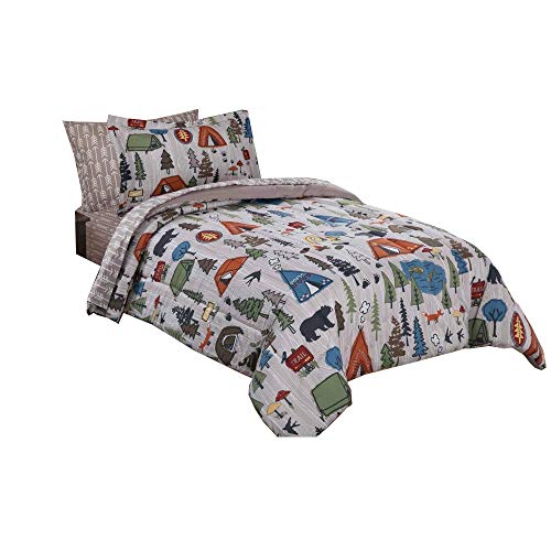 MAINSTAYS Kids Camping Bed in a Bag Bedding Set 5PC Twin