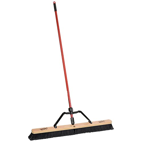 Libman Commercial 850 36″ Smooth Sweep Push Broom – Brace Handle – Lot of 3
