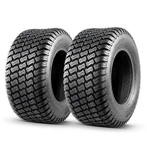 MaxAuto 2 Pcs 16×6.50-8 Lawn Mower Tire for Garden Tractors Riding Mowers, 4PR, Tubeless