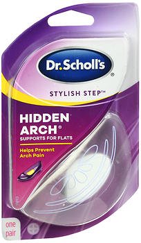 Dr. Scholl’s Stylish Step Hidden Arch Supports For Flats – 1 pair, Pack of 4