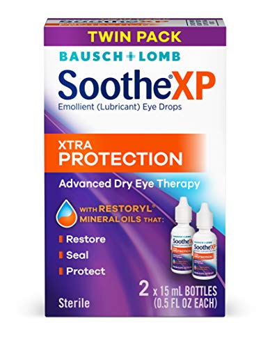Eye Drops by Bausch & Lomb, Lubricant Relief for Dry Eyes, Soothe XP, 15 mL (Pack of 2)