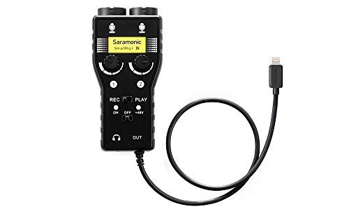 Saramonic 2-Ch 3.5mm, XLR Microphone & 6.35mm Guitar Interface with Lightning Output Connector Professional Video, (SMARTRIG+DI)