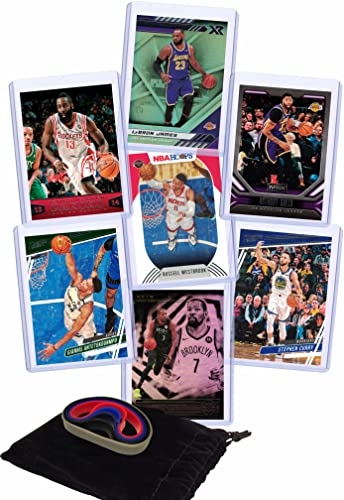 Basketball Cards: Stephen Curry, Lebron James, Giannis Antetokounmpo, Kevin Durant, James Harden, Russell Westbrook, Anthony Davis ASSORTED Card Gift Bundle