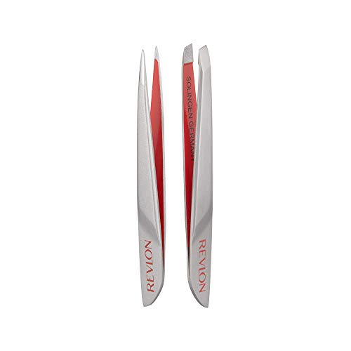 Revlon Salon Pro Mini Tweezer Set, Slanted and Pointed Tip Tweezer, Made with Corrosion Resistant Stainless Steel