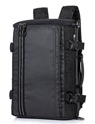 Leaper Heavy Duty Water Resistance Sport Backpack Travel Hiking Rucksack Multifunction Camping Bag (Large, Black2)