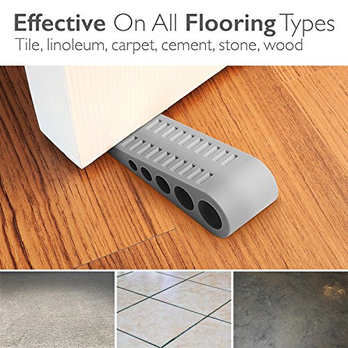 Door Stopper (3 Pack), Fosmon 1.25 inch Non-Toxic Odorless (Safe for Pets and Kids) Decorative Heavy Duty Rubber Grip, Door Stop Wedge Holders for Wood Carpet Laminate Concrete Floor | The Storepaperoomates Retail Market - Fast Affordable Shopping