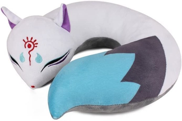 HYST Cute Spirit Dragon Plush U-Shape Neck Travel Pillow Gift Animation (White)