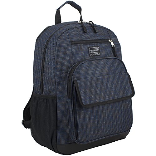 Eastsport Heavy Duty Travel Backpack with Padded Laptop Sleeve, Fits 15″ Laptop – Navy Blue Gradient Print