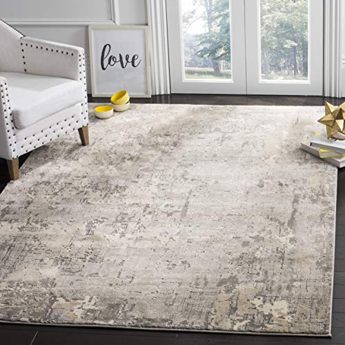Safavieh Meadow Collection 8′ x 10′ Grey MDW178F Modern Abstract Area Rug