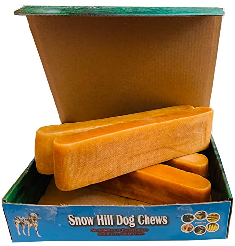 Snow Hill Himalayan Yak Cheese Dog Chews Monster/XXL 2 lbs Pack Long Lasting, Gluten GMO Free Protein-Rich Fresh Yaky Golden Cheese Bone Treats Improved Oral Health of Dogs – Himalayas, Nepal