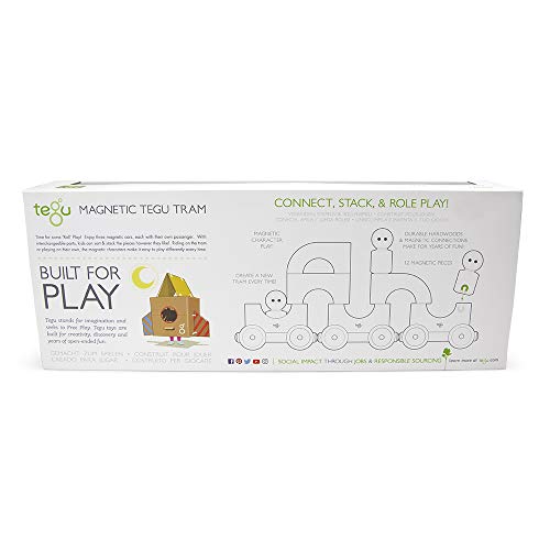 12 Piece Tegu Magnetic Tram Building Block Set, Rainbow | The Storepaperoomates Retail Market - Fast Affordable Shopping