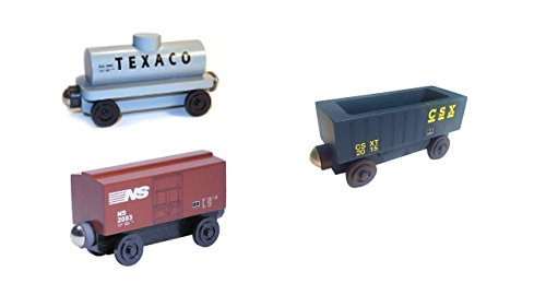 3″ Freight Car Bundle Number 2 Set – Wooden Toy Train by Whittle Shortline Railroad – Manufacturer
