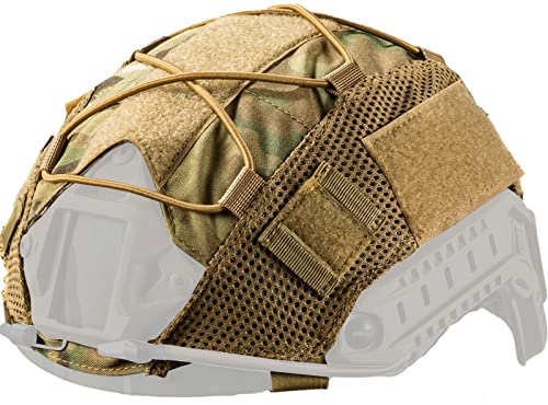 OneTigris Helmet Cover ZKB05 No Helmet, Camouflage Cover for Ops-Core Fast PJ Helmet in Size M/L & OneTigris PJ/MH Helmet in Size M/L, Multicam, Large