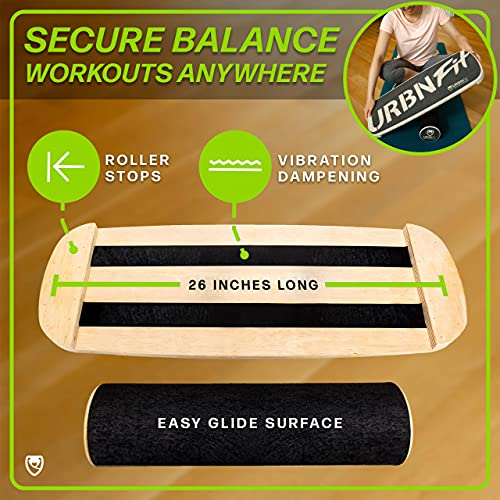 URBNFit Wooden Balance Board Trainer – Wobble Board for Skateboard, Hockey, Snowboard & Surf Training – Balancing Board w/Workout Guide to Exercise and Build Core Stability﻿ | The Storepaperoomates Retail Market - Fast Affordable Shopping