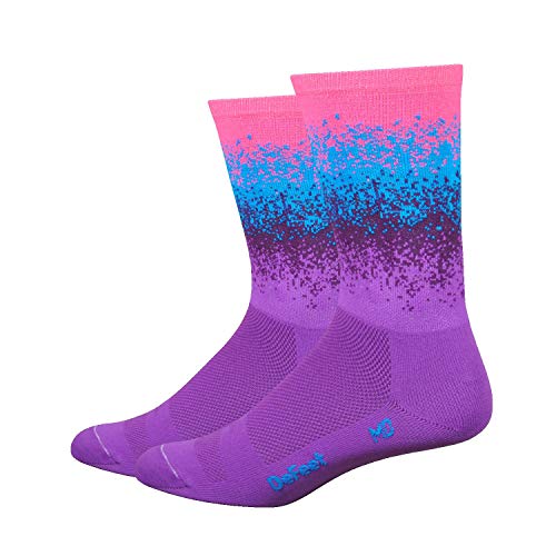 DEFEET AIRTOMPBP201 Barnstormer Ombre Socks, Medium, Pink/Blue/Purple