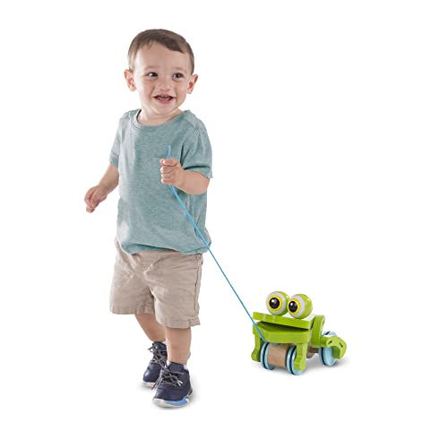 Melissa & Doug First Play Frolicking Frog Wooden Pull Toy – Developmental Duck Pull Toy For Toddlers Ages 1+ | The Storepaperoomates Retail Market - Fast Affordable Shopping