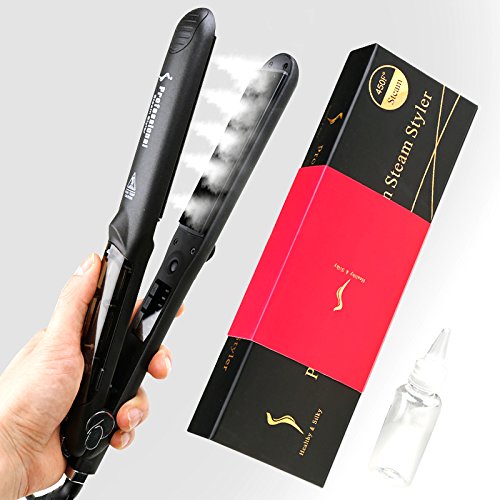 Professional Argan Oil Steam Hair Straightener Flat Iron Injection Painting 450F Straightening Irons Hair Care Styling Tools