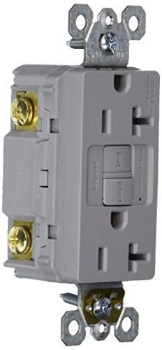 Legrand Radiant 20A, Self-Test GFCI Outlet, Gray