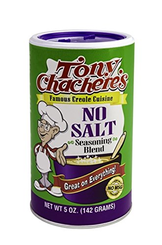 TONY CHACHERE’S, SEASONING, CREOLE, NO SALT, Pack of 6, Size 5 OZ – No Artificial Ingredients