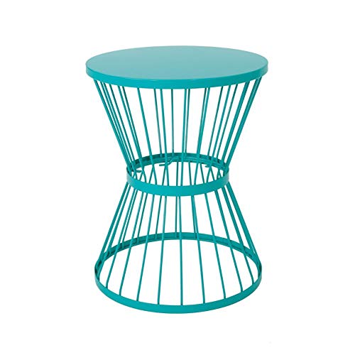 Christopher Knight Home Lassen Outdoor 16″ Iron Side Table, Matte Teal