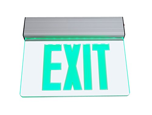 NICOR Lighting LED Emergency Exit Sign, Clear with Green Lettering (EXL2-10UNV-AL-CL-G-1)