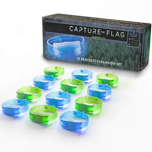Starlux Games Capture The Flag Redux: Glow-in-The-Dark Bracelet Expansion Set | Add up to 12 Additional Players | Light Up, Wearable Watch Bands | for Glow in The Dark Games