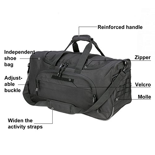 WolfWarriorX Gym Bag for Men Women Tactical Duffle Bag Military Travel Work Out Bags | The Storepaperoomates Retail Market - Fast Affordable Shopping