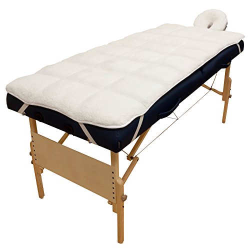 Body Linen Abundance Deluxe Quilted Fleece Massage Table Pad Set. Includes Face Cradle Cover & Table Pad. Microfiber Fleece is Lint Free, Super Soft & Cushy.