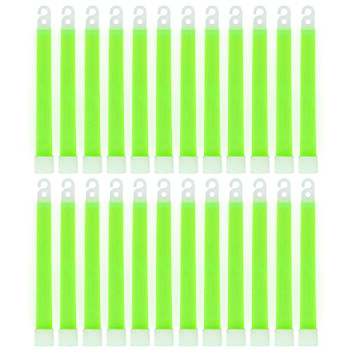 MediTac Green Glow Stick – Bright 6″ Snap Sticks with 12 Hour Duration (24 Pack)