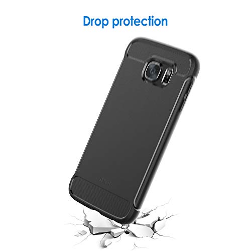 JETech Slim Case for Samsung Galaxy S6 (NOT for S6 Edge), Protective Cover with Shock-Absorption and Carbon Fiber Design, Black | The Storepaperoomates Retail Market - Fast Affordable Shopping