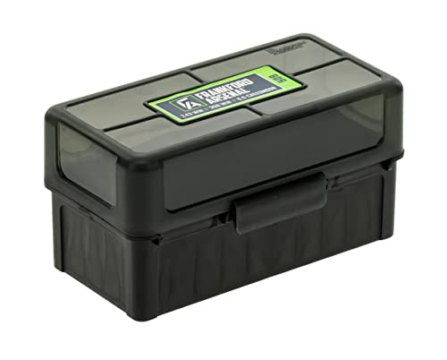 Frankford Arsenal Hinge-Top Ammo Box #510 with True Mechanical Hinge for Ammunition Storage and Organization, Holds 50 Rounds