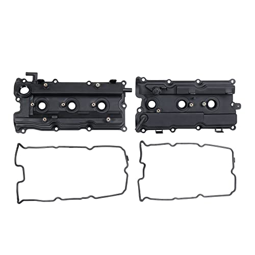 JDMSPEED New Engine Valve Cover With Gaskets Left & Right Side Replacement For Altima Maxima Murano I35 V6 3.5L 2002-2007 Replace# 264-985 264-984 13264-8J113 13264-7Y000 (Set of 2)