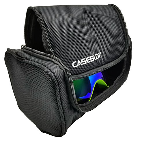 CASEBUDi Ski and Snowboard Goggle Case | Holds all types of Goggles (Black Ballistic Nylon)
