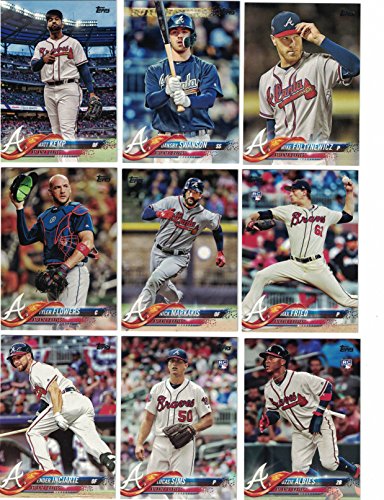 Atlanta Braves/Complete 2018 Topps Series 1 & 2 Baseball 20 Card Team Set! Includes 25 bonus Braves Cards!