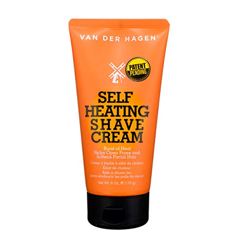 Van Der Hagen Self-Heating Shave Cream – Burst of Warmth Opens Pores and Softens Stubble, 6 oz