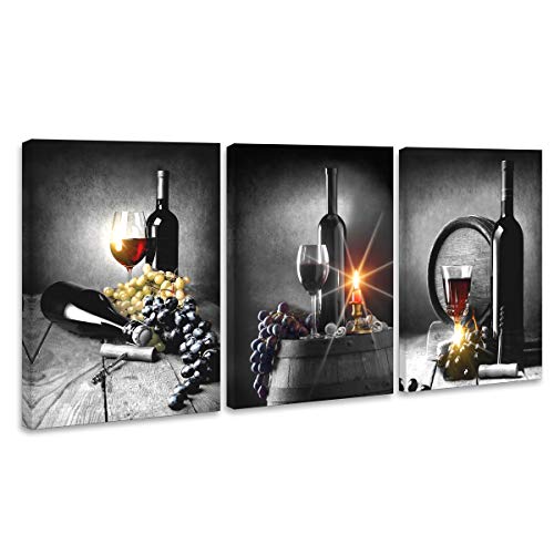 Wall Art Wine with Grape Wall Art for Kitchen Painting Pictures Print On Canvas for Home Modern Decoration Canvas Art Home Wall Decor