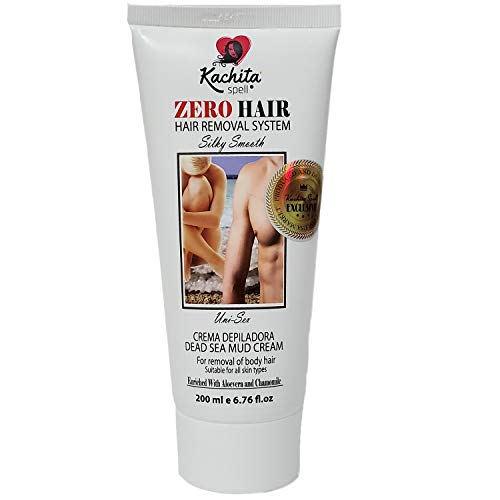 ZeroHair Painless for Women and Men Suitable for Body Skin and Private Parts Leg, Pubic, Bikini Hair Removal Premium Depilatory Cream Kachita Spell Easy Application Fast-Acting 200ml