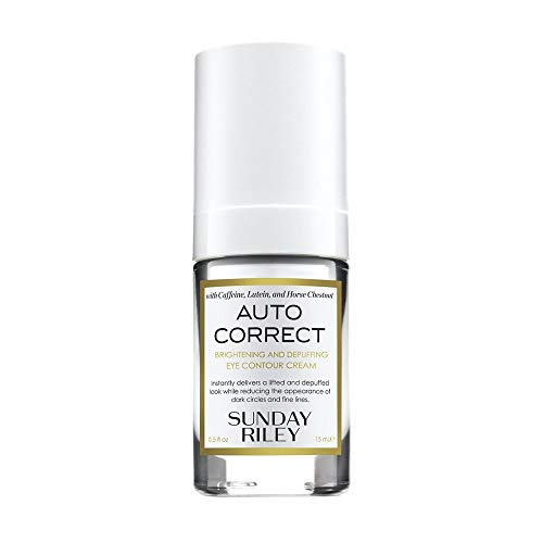 Sunday Riley Auto Correct Brightening and Depuffing Caffeine Eye Contour Cream for Dark Circles and Puffiness