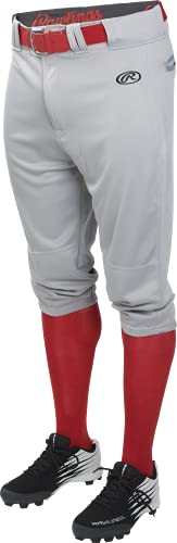 Rawlings Launch Series Knicker Baseball Pants | Youth Medium | Grey